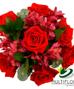 Seven red Roses & Alstroemerias