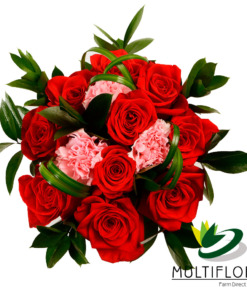 Ten Red Roses & Carnations